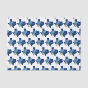Papier Mousseline Bluebonnets Texas Flowers Fleur sauvage Aquarelle