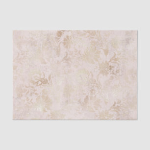 Papier Mousseline Blush et Gold Vintage Damask
