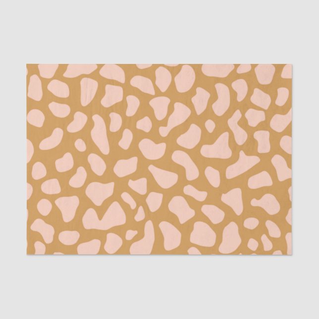 Papier Mousseline Blush Pink Cheetah Print Decoupage (Recto)