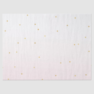 Papier Mousseline Blush Pink Gold Confetti Sparkle Ombre