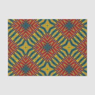 Papier Mousseline Bohême Hippie Rouge Bleu Jaune Cool ethnique Triba