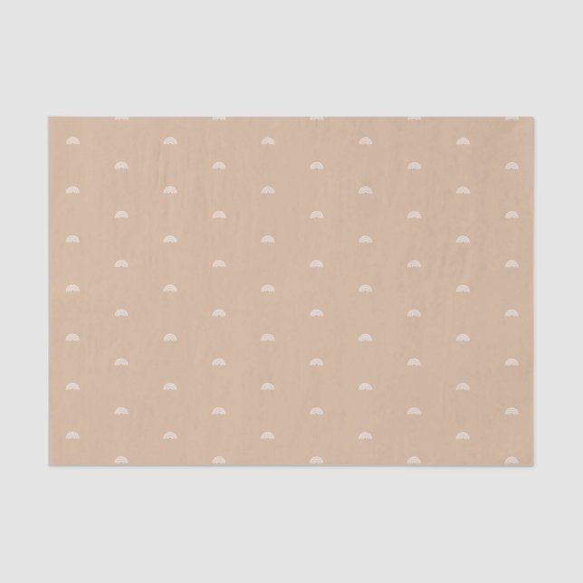 Papier Mousseline Boho Beige minimaliste moderne Arc-en-ciel (Recto)