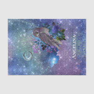Papier Mousseline Boho Blue Purple Owen Moon