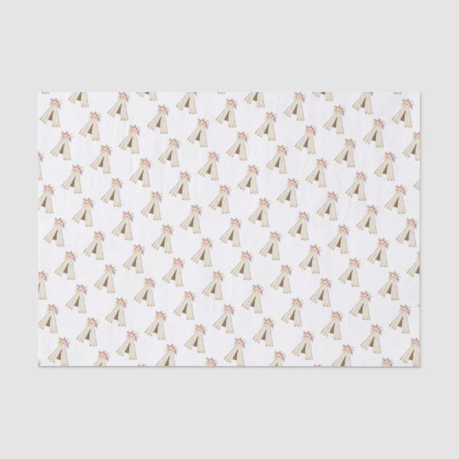 Papier Mousseline Boho Floral Tribal Teepee Girl (Recto)