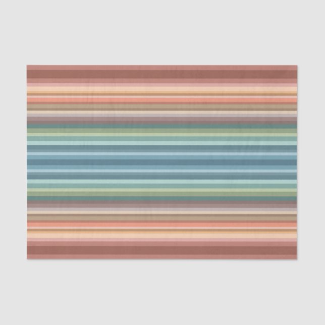 Papier Mousseline Boho Modern Chic Stripes (Recto)