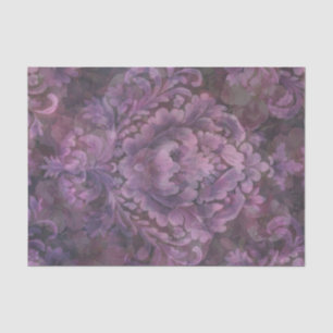 Papier Mousseline Boho prum motif rose découpage