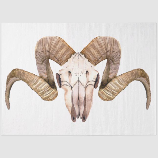 Papier Mousseline Boho Skull and Flowers Series Design 2 (Recto)