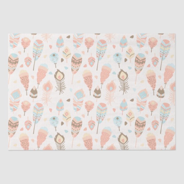 Papier Mousseline Boho Tribal Woodland Animal Party (Recto)