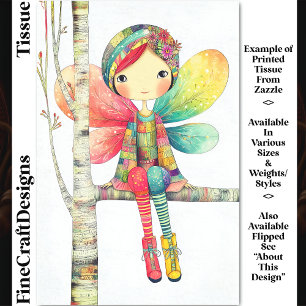 Papier Mousseline Boho Whimsical Red Haired Fairy DH1RF Decoupage