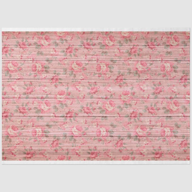 Papier Mousseline Bois Floral Moderne Populaire (Recto)