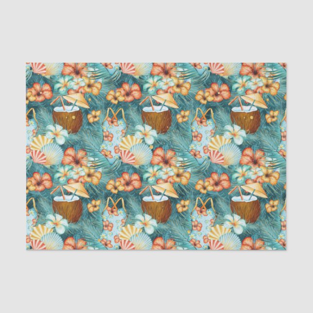 Papier Mousseline Boissons de noix de coco (Recto)