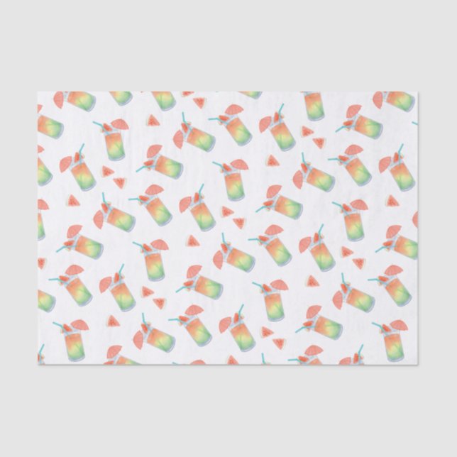 Papier Mousseline Boissons d'été (Recto)