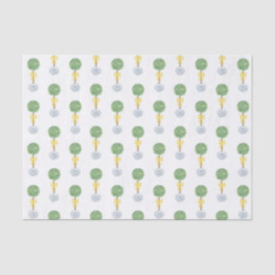 Papier Mousseline Boîte classique jaune printemps Bois Topiary Ginge