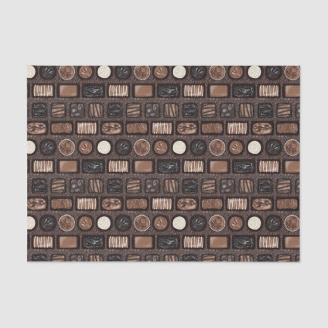 Papier Mousseline Boîte de papier de tissus de chocolat (Recto)