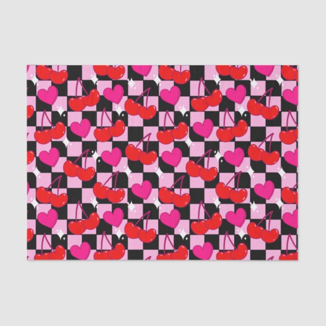 Papier Mousseline Bombe cerise (Recto)