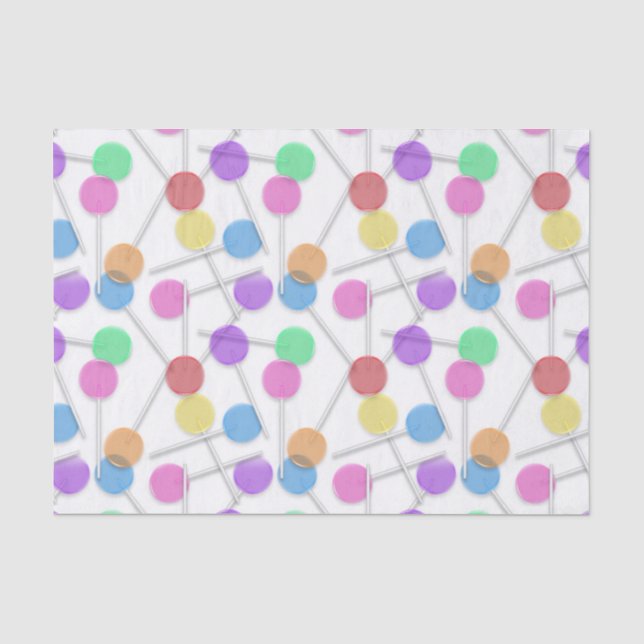 Papier Mousseline bonbon de fête de lollipop carrelée (Recto)