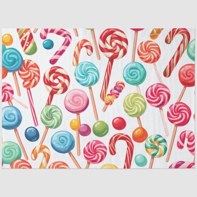 Papier Mousseline bonbon de noël délice papier de tissu (Recto)