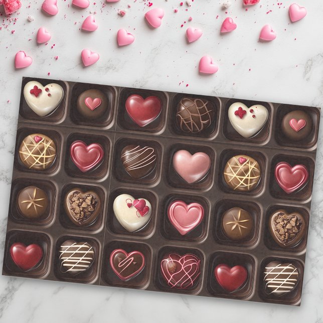 Papier Mousseline Bonbons au chocolat de la Saint-Valentin (Créateur téléchargé)