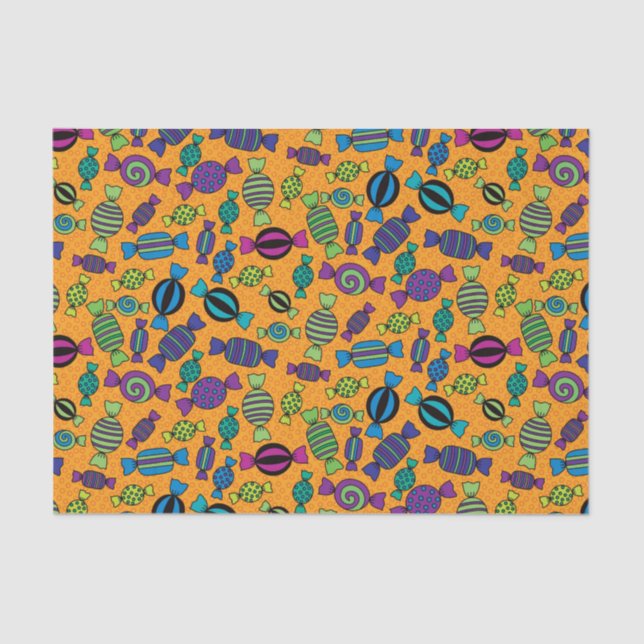 Papier Mousseline Bonbons durs d'Halloween (Recto)