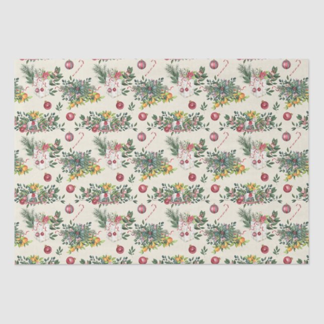Papier Mousseline Bonbons, Jouets, Fleurs et Fruits (Recto)
