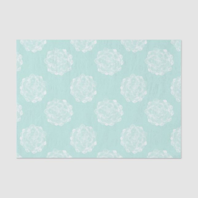 Papier Mousseline Bonheur plante | Pastel Succulent Motif (Recto)
