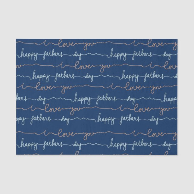Papier Mousseline Bonne Fête des pères (Recto)