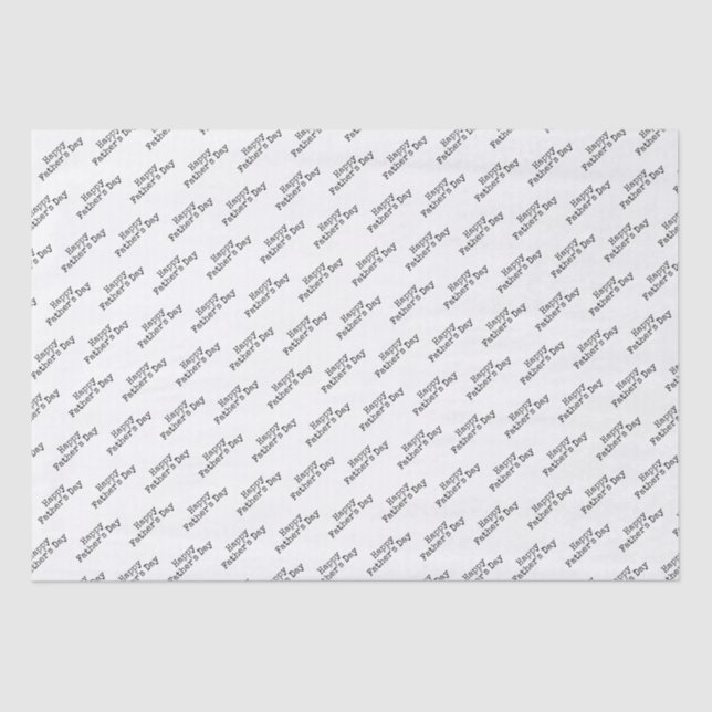 Papier Mousseline "Bonne Fête des pères" Noir sur Arrière - plan bla (Recto)