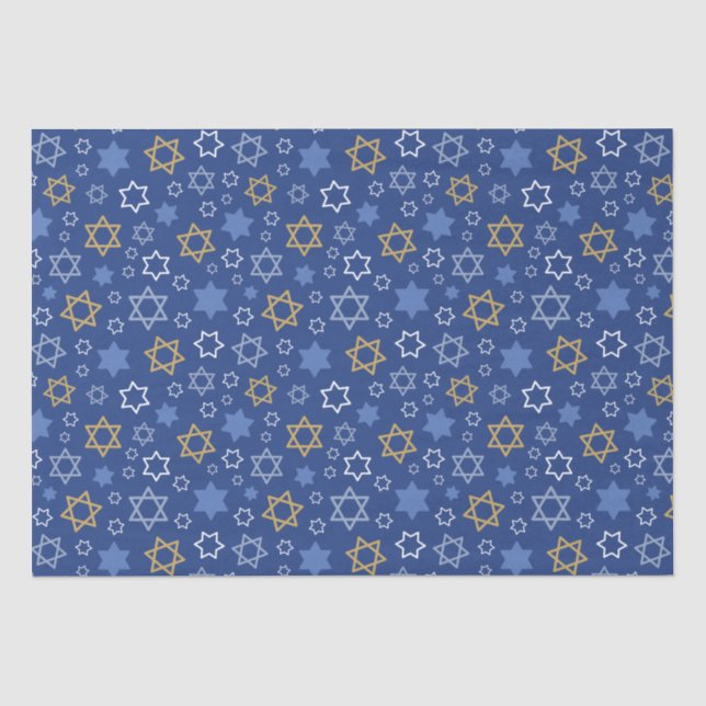 Papier Mousseline Bonne Hanoukka Star de David (Recto)