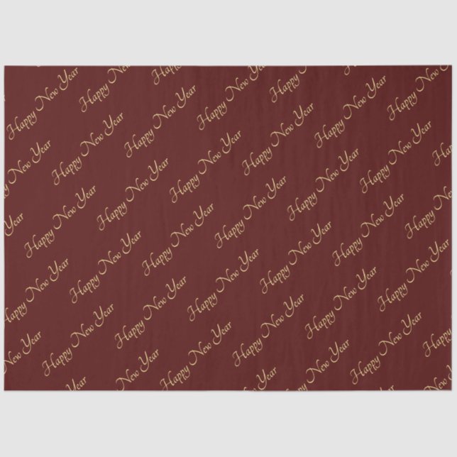 Papier Mousseline bonne nouvelle année pleine d'amour (Recto)