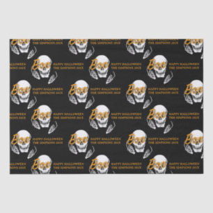 Papier Mousseline Boo Happy Halloween Funny Skull party