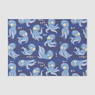 Papier Mousseline Boo Octopus Blue Kids Vêtements & Décor