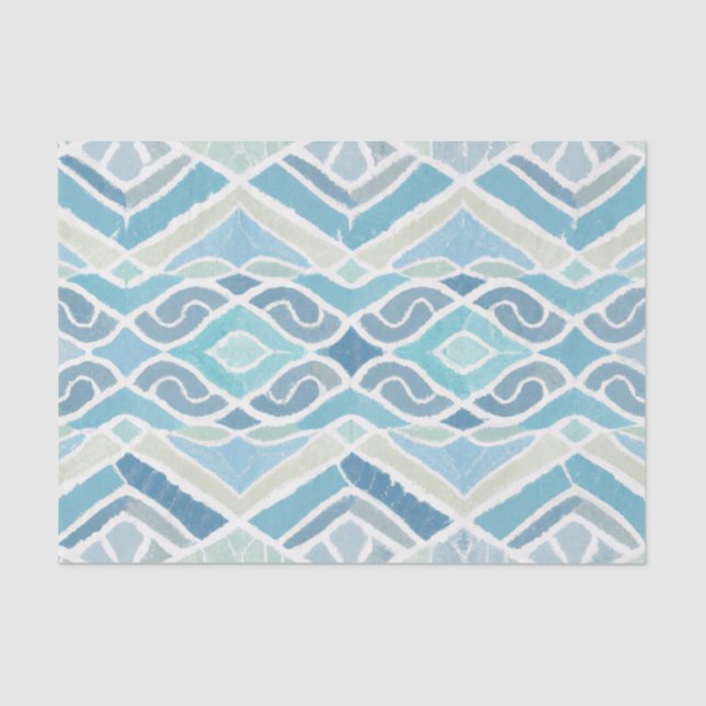 Papier Mousseline Bord de mer/plage/bleu marine (Recto)