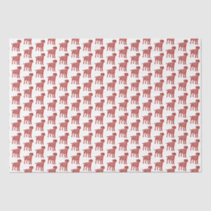 Papier Mousseline Bordure Terrier Chien de Noël Silhouette Blanc