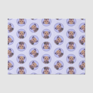 Papier Mousseline Bordure Terrier Peinture mignonne Original Animal 