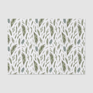 Papier Mousseline Botanique de forêt simple Aquarelle Noël