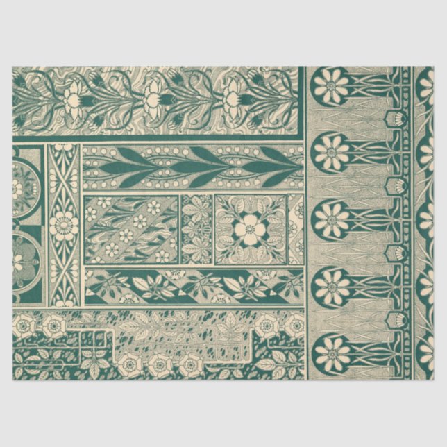 Papier Mousseline Botanique décorative Art nouveau Motif (Recto)