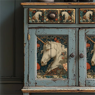 Papier Mousseline Botanique victorienne William Morris Style Unicorn