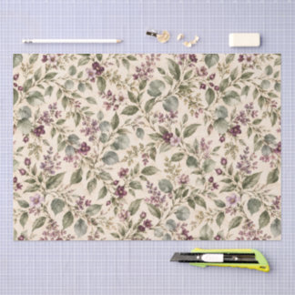 Papier Mousseline Botanique Vintage