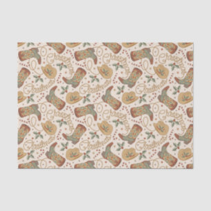 Papier Mousseline Bottes de Noël de l'Ouest et Motif Casquette