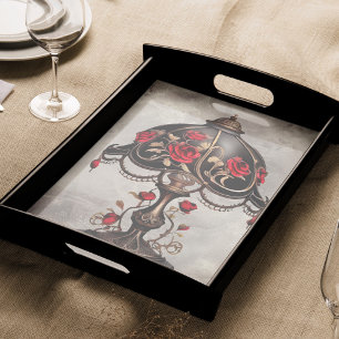 Papier Mousseline Boudoir victorien   Ancienne lampe de table aux ro