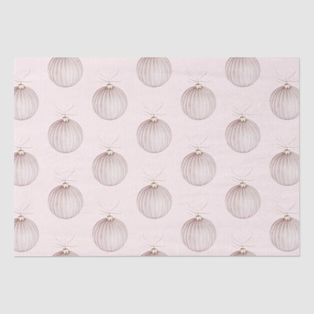 Papier Mousseline Boug de café de Noël rose pâle (Recto)