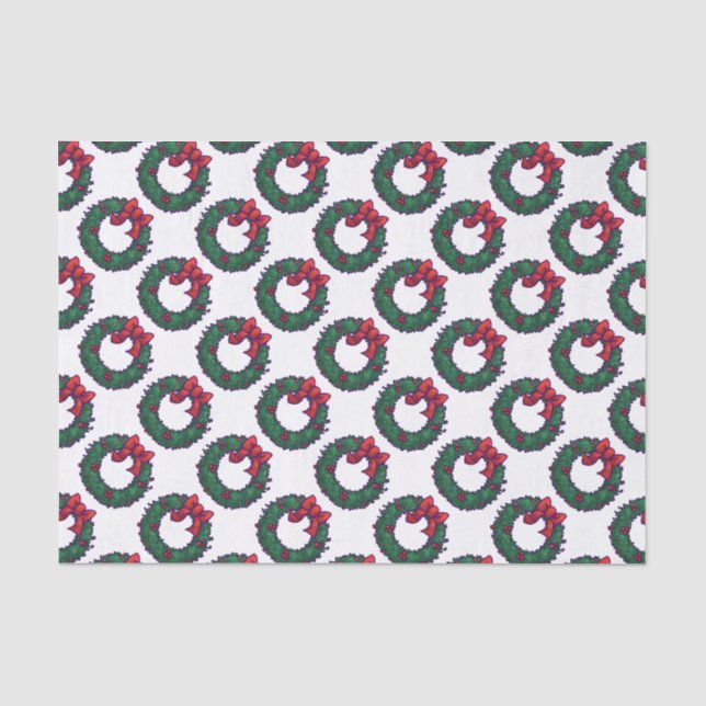 Papier Mousseline Boughs de Holly (Recto)
