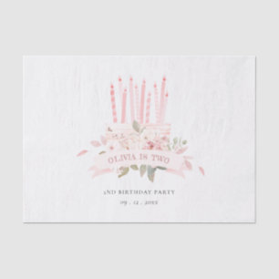 Papier Mousseline Bougies à gâteau floral moelleux n'importe quel âg