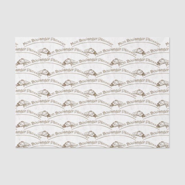 Papier Mousseline Boulangerie Française Viennoiseries Pâtisserie Cro (Recto)