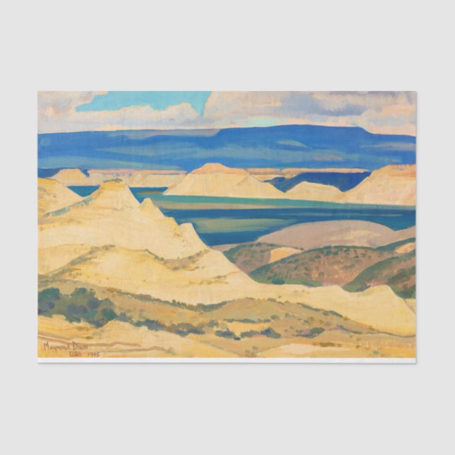 Papier Mousseline Boulder Valley par Maynard Dixon (Recto)