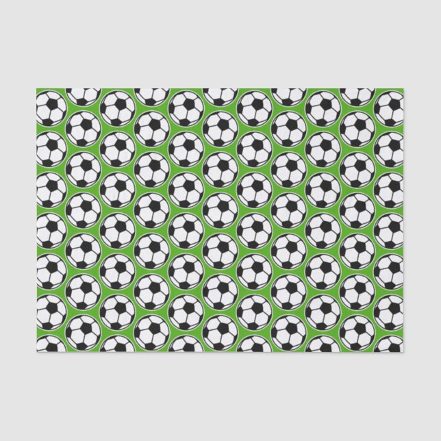 Papier Mousseline Boule de football Anniversaire cadeau envelopper p (Recto)