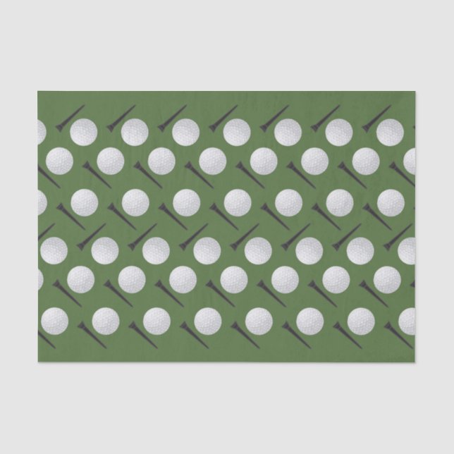Papier Mousseline Boules de golf blanches avec la couleur d'arrière (Recto)