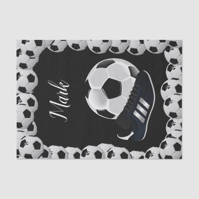 Papier Mousseline Boules de soccer en papier de tissus (Recto)