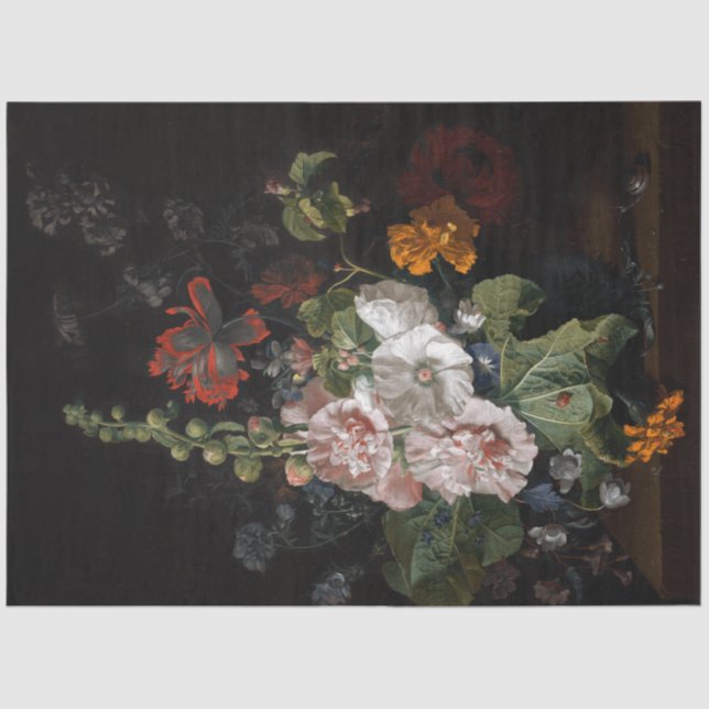 Papier Mousseline Bouquet botanique hollandais (Recto)