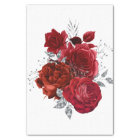 Bouquet d'aquarelle en argent rouge